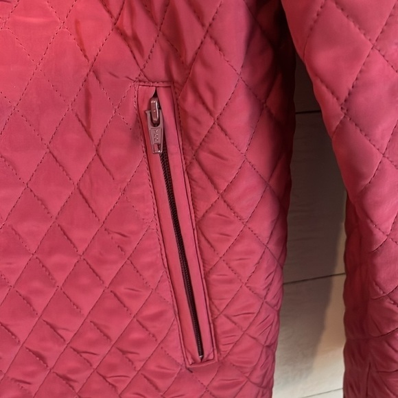 J. McLaughlin Women's Mauve Quilted Fleece Lined Full Zip Jacket Size Medium - Picture 3 of 14